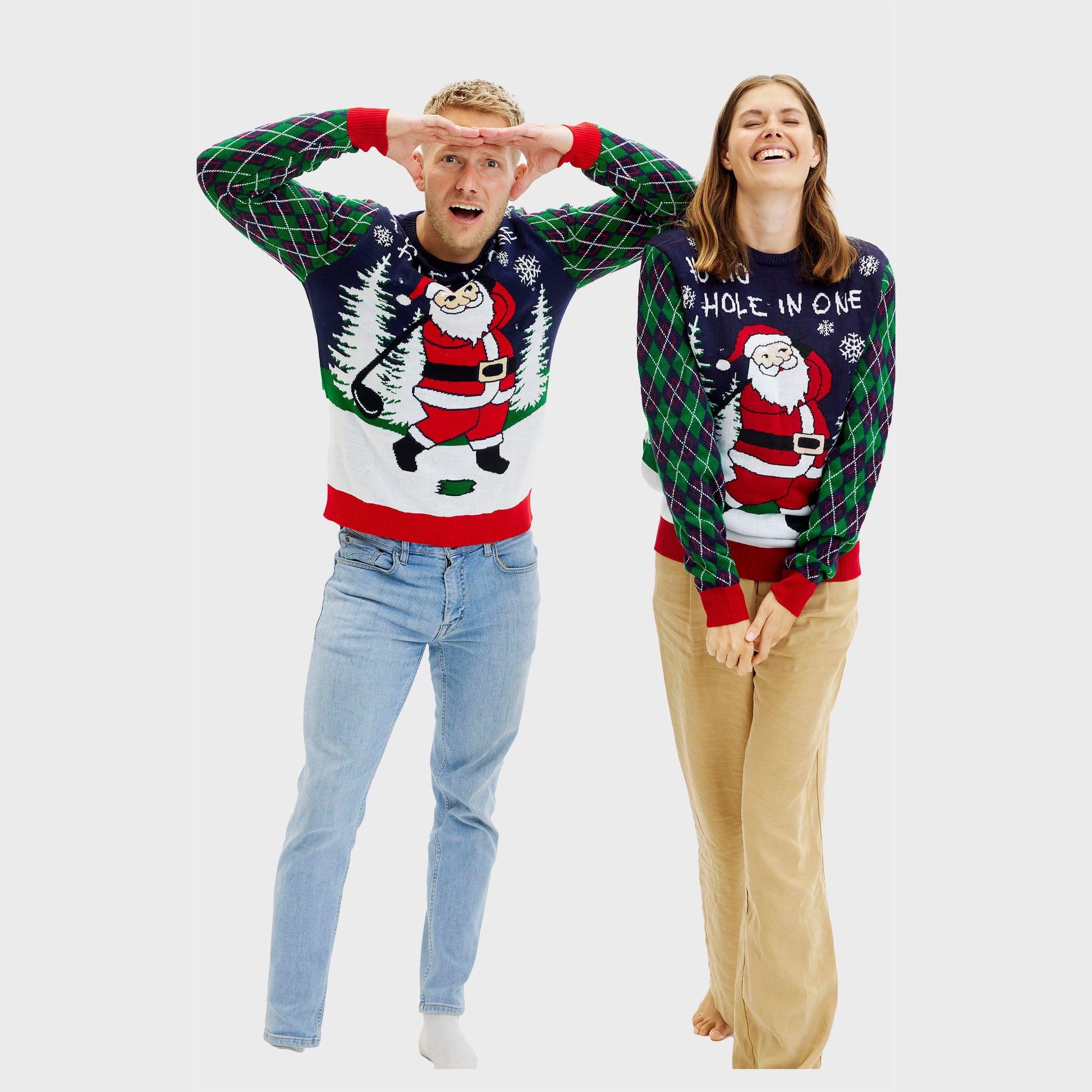 Ho Ho Hole In One Kersttrui - Heren